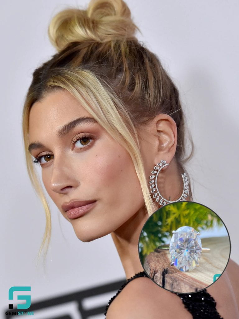 Hailey Bieber Oval Cut Ring